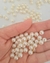 Pérola passante 8mm cor pérola - 50 gramas - KD E-commerce