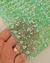 Manta de strass com rosa 3D verde 10mm – 1 unidade - comprar online