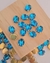 Chaton Engrampado dourado oval 8x10mm azul royal – 10 unidades