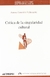 CRITICA DE LA SINGULARIDA