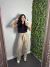 Calça wideleg biotipo jeans nude