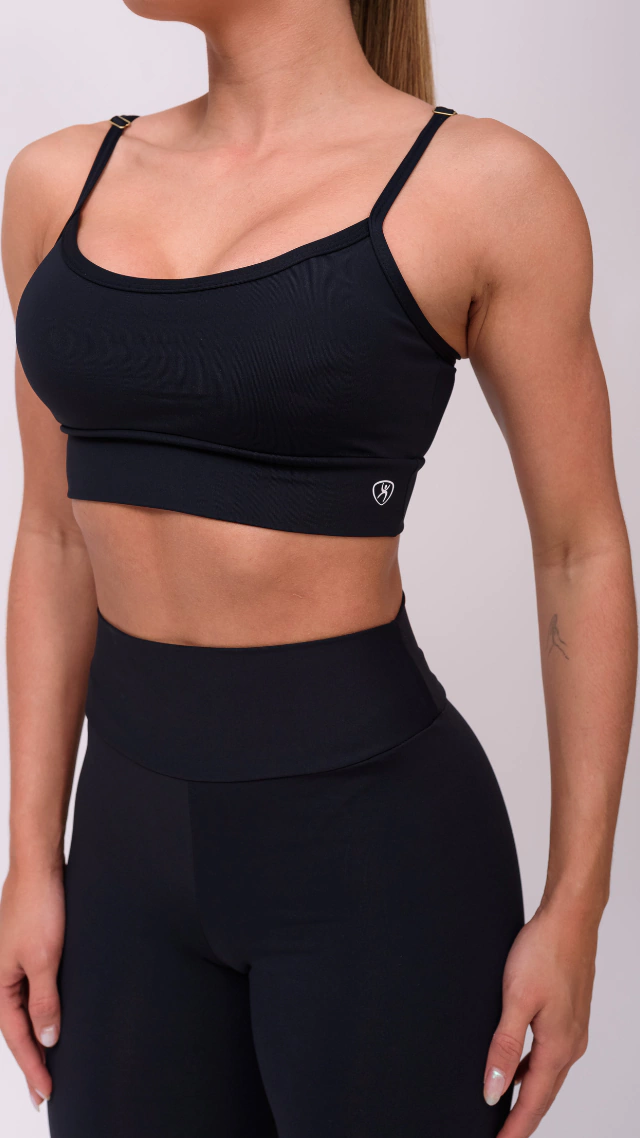 Top Alças Preto