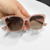 Óculos de Sol Feminino Quadrado Gatinho Polarizado Koom Luminous Lens - Nude na internet
