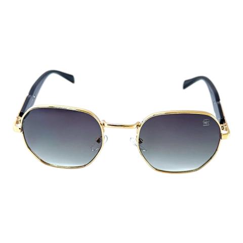 Óculos de Sol Hexagonal Koom Florescer - Lente Verde Fumê Degradê