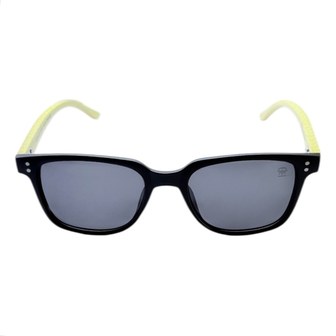 Óculos de Sol Polarizado Quadrado Bambu - Preto - comprar online