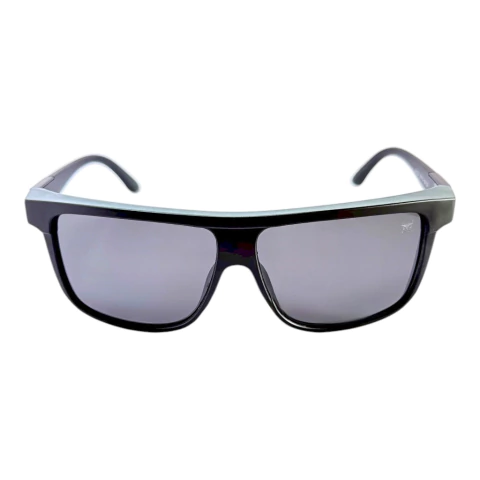 Óculos de Sol Quadrado Polarizado Masculino Koom Florescer - Preto com Cinza