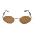 Óculos de Sol Oval Koom Florescer - Dourado com Lente Marrom