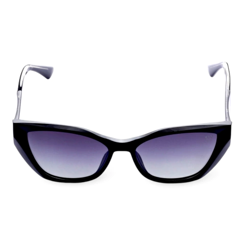 Óculos de Sol Feminino Quadrado Gatinho Polarizado Koom Luminous Lens - Preto - comprar online