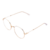 Armação para Óculos de Grau Redondo Koom Celestial Glare - Dourado com Branco - comprar online