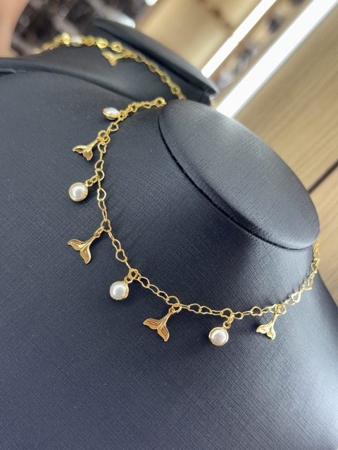 CHOKER |RABO DE SEREIA E PÉROLAS