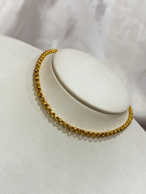 CHOKER ELO PORTUGUÊS- DOURADA