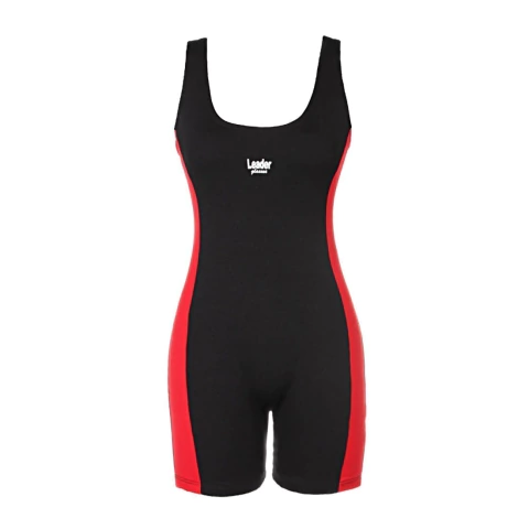 Macaquinho Helanca Preto/Vermelho