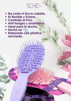 Cepillo desenredante anti frizz Scher - comprar online