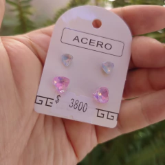 Dúo de aros corazón - comprar online