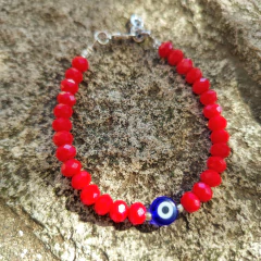 Pulseras cortas con ojito AQ en internet