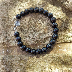 Pulsera bolitas negras AQ - comprar online