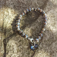Pulsera cristal con dije AB - comprar online