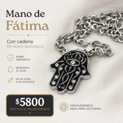 Mano de Fátima con cadena AQ