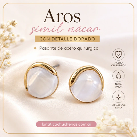 Aro círculo nácar