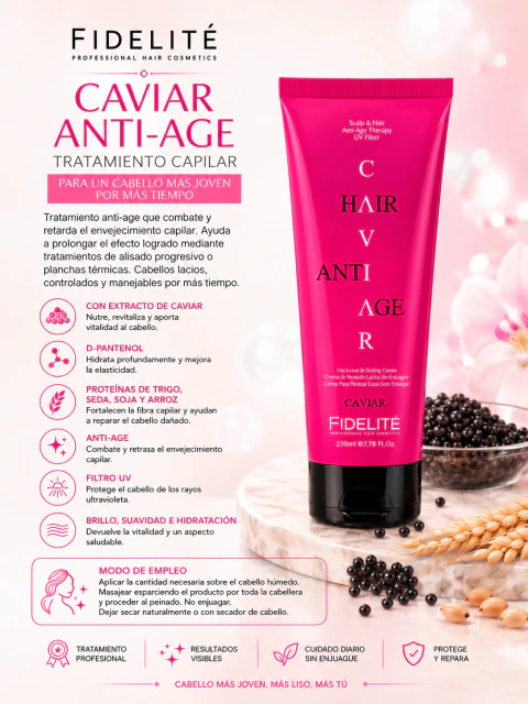 Crema de peinar Caviar fucsia Lacios