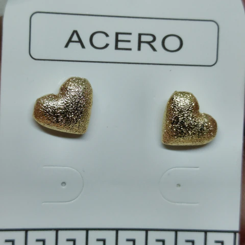 Aro corazón dorado escarcha