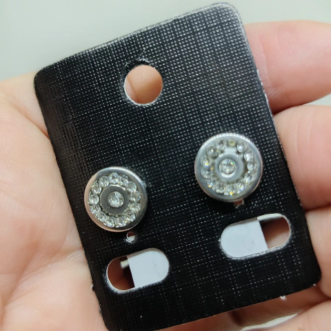 Aros tipo bulga strass