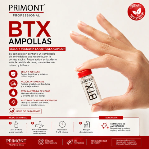 Ampollas BTX cuidado capilar