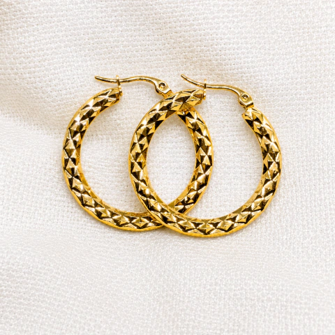 Argolla de 3cm acero dorado