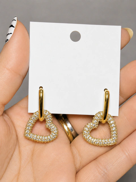 Colgante con corazón strass cierre click AD