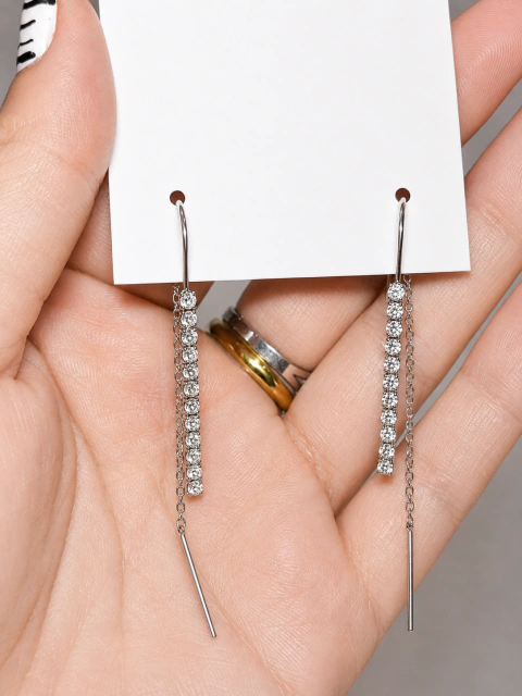 Pasante con strass flexible y cadena AQ