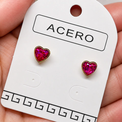 Corazón acero dorado