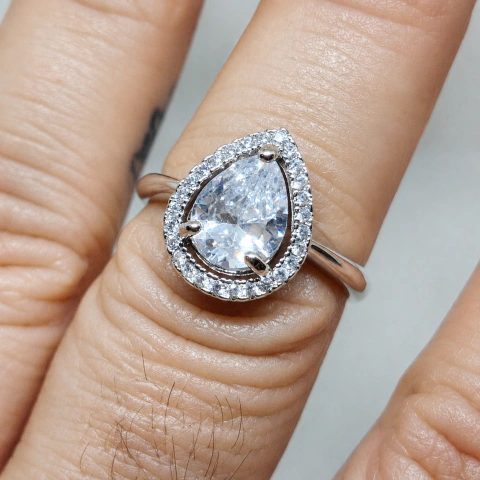 Anillo extensible gota grande