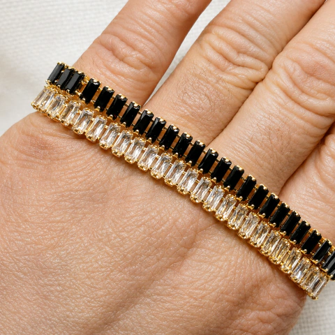 Pulsera strass rectangular