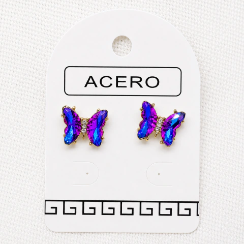 Mariposas en acero dorado