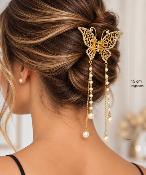 Broche Mariposa metálica