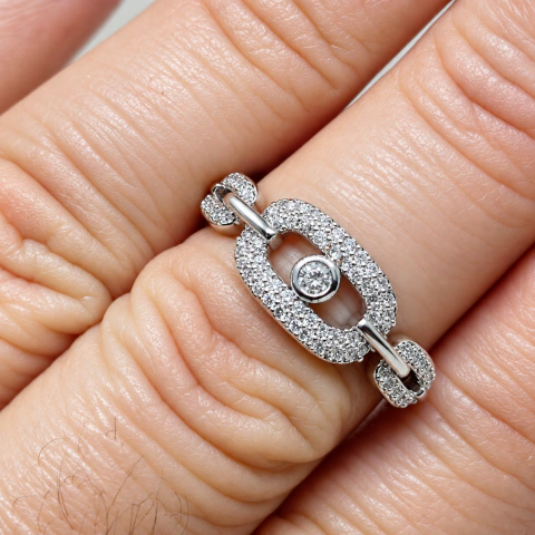 Anillo extensible cadena micropavé