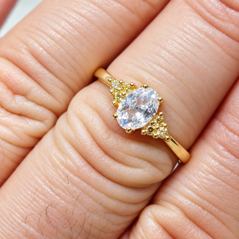 Anillo extensible ovalado vertical