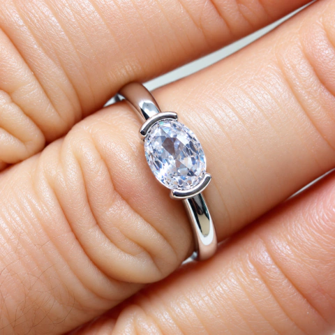 Anillo extensible ovalado horizontal
