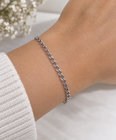 Pulsera de cadena fina acero quirúrgico