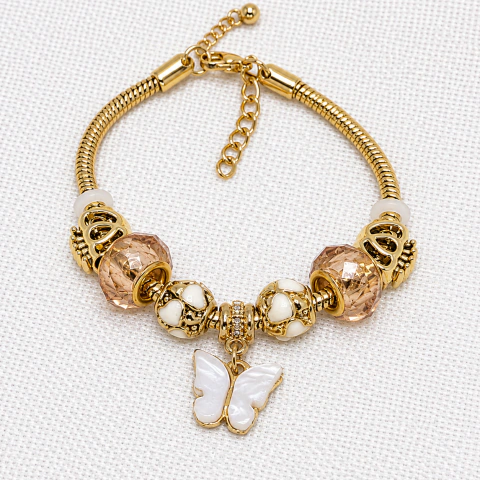 Pulsera multi dijes dorada