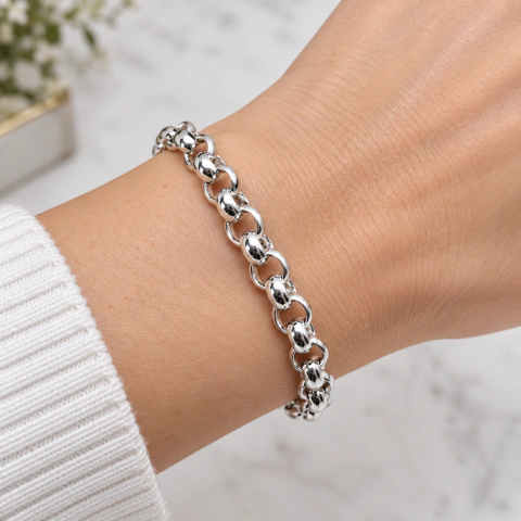 Pulsera rolo acero quirúrgico