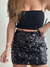 Saia Paetês Liz Preta