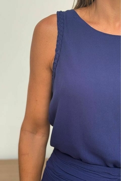 Regata Trança Azul Royal - comprar online