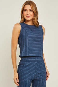 Cropped Lotus Marinho - comprar online