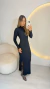 Vestido canelado Manga longa - comprar online