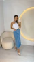Saia Midi Jeans - Bonita Brasil Itu