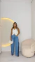 Calça Jeans Bicolor