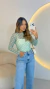 Blusa Tule Poá