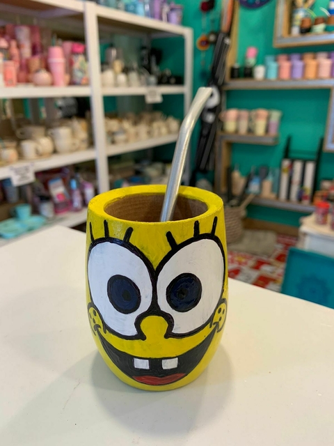 Mate Madera Pintado a Mano