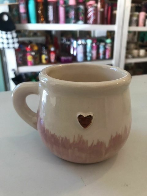 Taza relieve dorado Cerámica Artesanal - comprar online